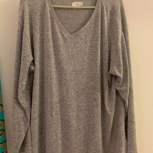 Grey Lou and Grey VNeck Sweater
